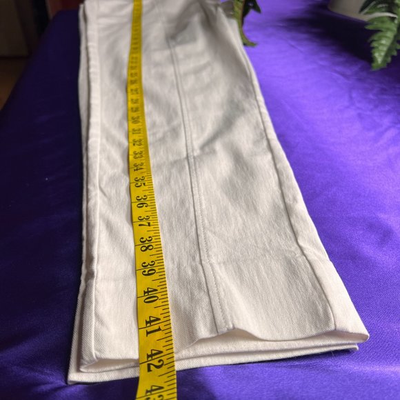 📌Canda White Stretch Skinny Pants with Wide Comfy Elastic Waistline - Picture 8 of 16